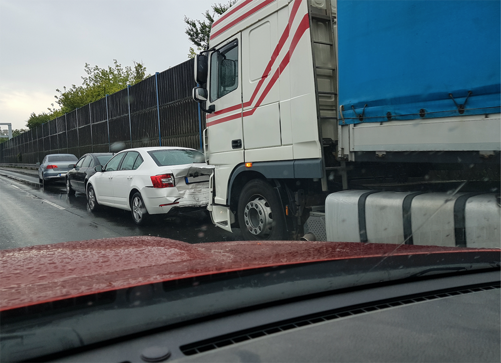 Distracted Truck Driver Causes Accident Distracted Truck Driver Causes Accident